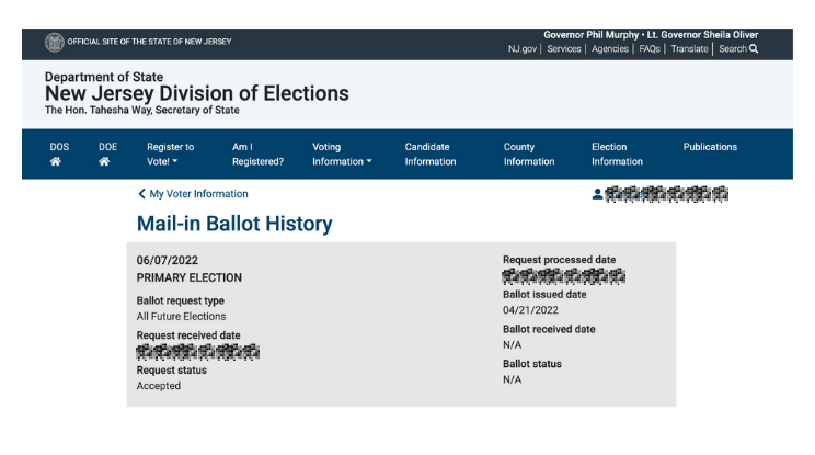 New Jersey Division of Elections