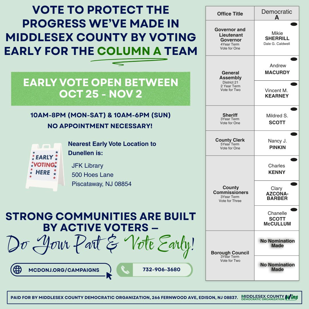 2025 Early Voting – Dunellen