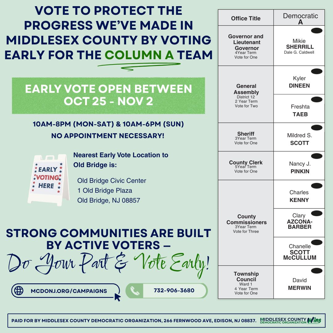 2025 Early Voting – Old Bridge W1