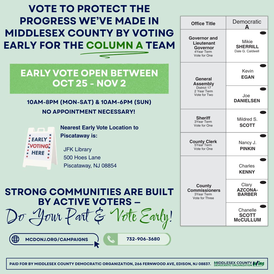 2025 Early Voting – Piscataway