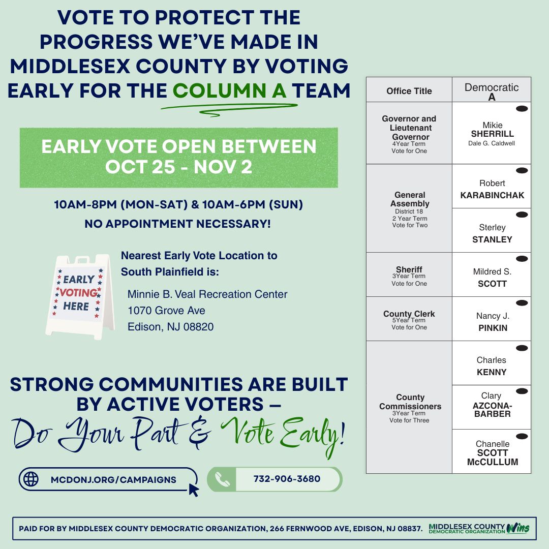 2025 Early Voting – South Plainfield