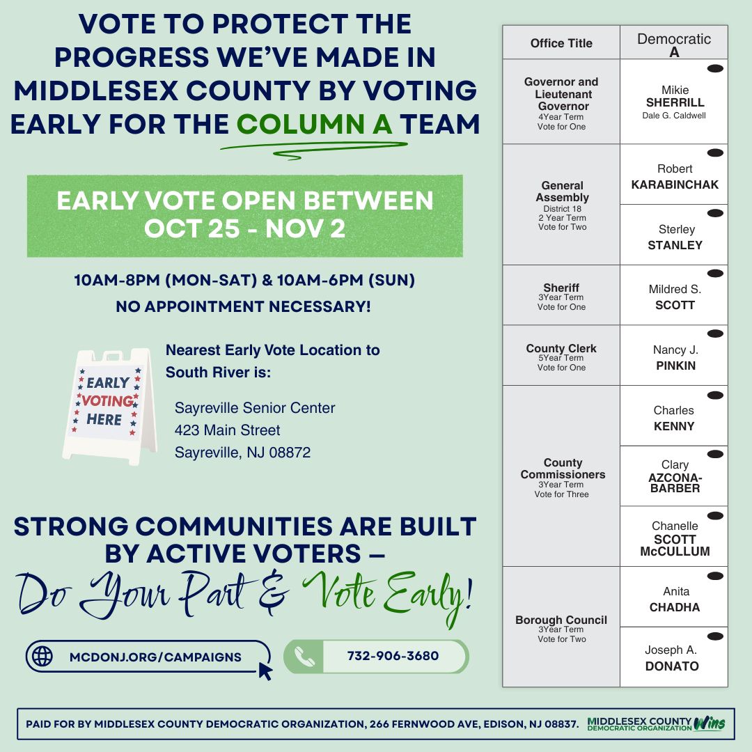 2025 Early Voting – South River